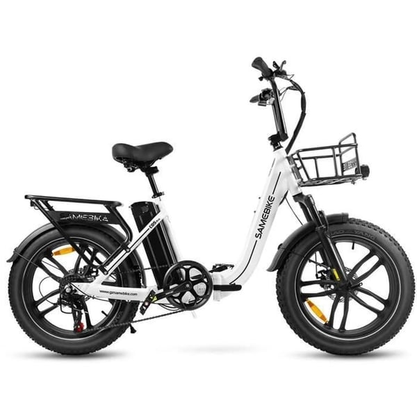 Samebike C05 PRO - Elcykel - Motor 250w - Batteri 36V 13Ah - Räckvidd 70KM - Max 25KM/H - Hjul 20" - Vit