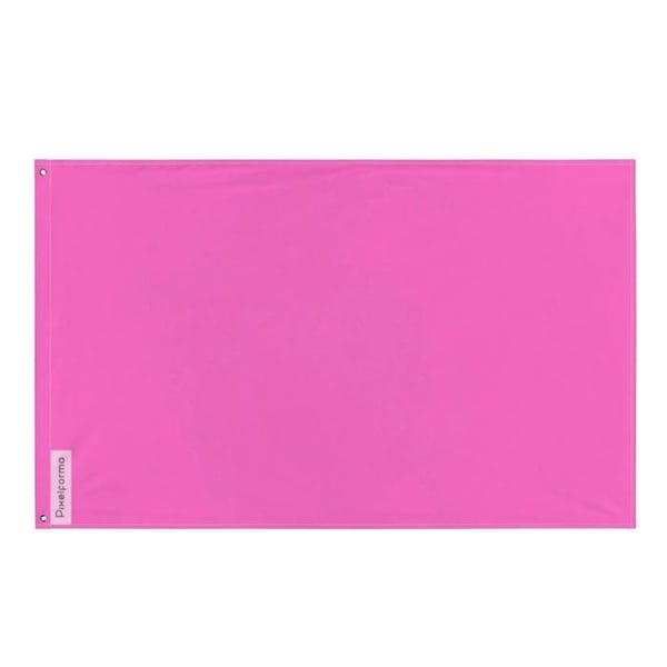 Rosa Flagga - 160 x 240 cm - Motståndskraftig Polyester - 2 Metallöglor - Inomhus / Utomhus - Pixelforma