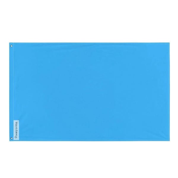 Blå Flagga – 96 x 144 cm – Hållbar Polyester – 2 Metallöglor – Inomhus / Utomhus – Pixelforma