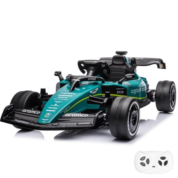 ASTON MARTIN AMR23 Elbil 12V - Racinggrön - 1 till 6 år - Formel 1 - 4 Motorer - Bluetooth
