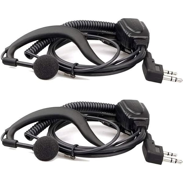 Retevis Walkie Talkie hörsnäcka med mikrofon Kenwood 2-stifts typ C headset kompatibelt med tvåvägsradio RT24 RT28 RT622 RT27