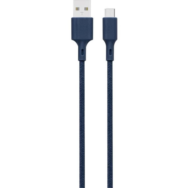 USB A/micro USB - Just Green - 2 m - Återvinningsbar - 2.1A - Blå