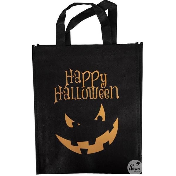 Säck Halloween - LITEN CLOWN - Slumptäck färg - För godis och tillbehör - Säljs ensam - 1 styck