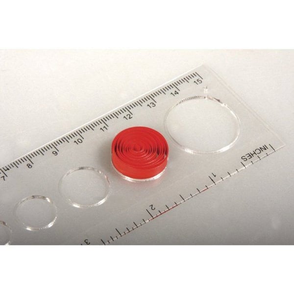 Quilling Regel/Mall Cirklar, 16x4,5cm, de0,7cm-2,5cm, 1st.