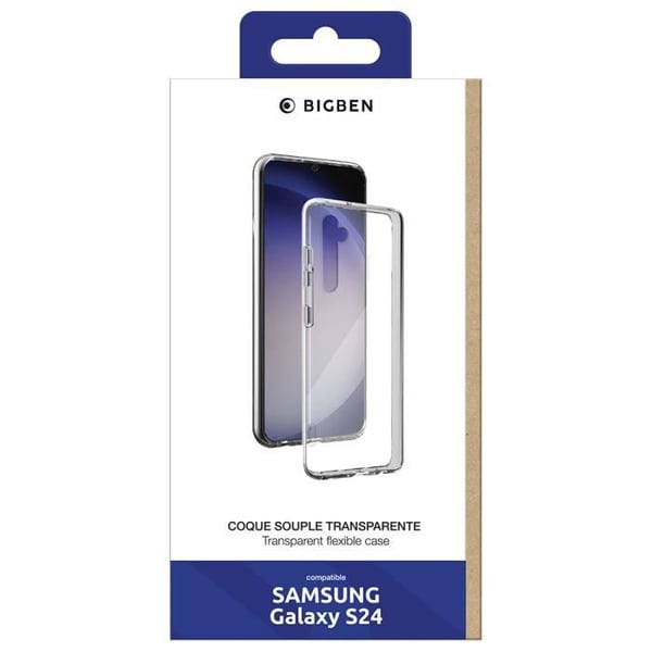 Coque - BigBen Connected - Samsung Galaxy S24 - Mjukt - Ultra-Tunt - Transparent