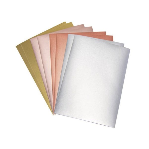 Metallisk matt papper - Basics, A4, 21x29,7cm, 250g / m², 4 färger 8 ark