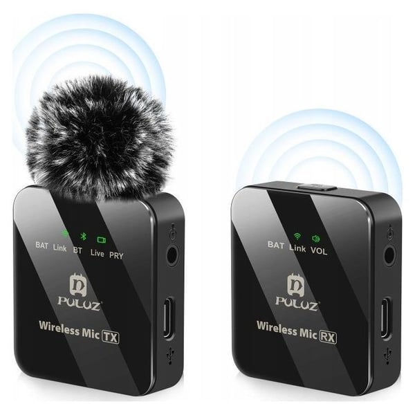 Puluz - SB8799 - Mikrofon Bluetooth trådlös 3,5 mm Trs Trrs för telefonkameror / Pu3153b