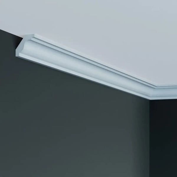 PROVISTON Taklist 32 x 32 x 2000 mm Polyuretan Vit Hög kvalitet Stuckatur Robust Hållbar Stötbeständig 2 meter...