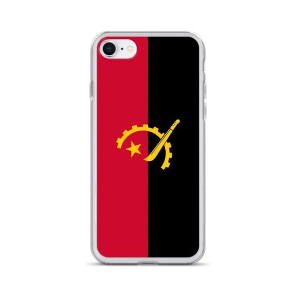 Mobilskal – Angolas flagga – Kompatibel med iPhone 6S – Mjukt skydd – Stöttålig och chockresistent – Silikon – Pixelforma