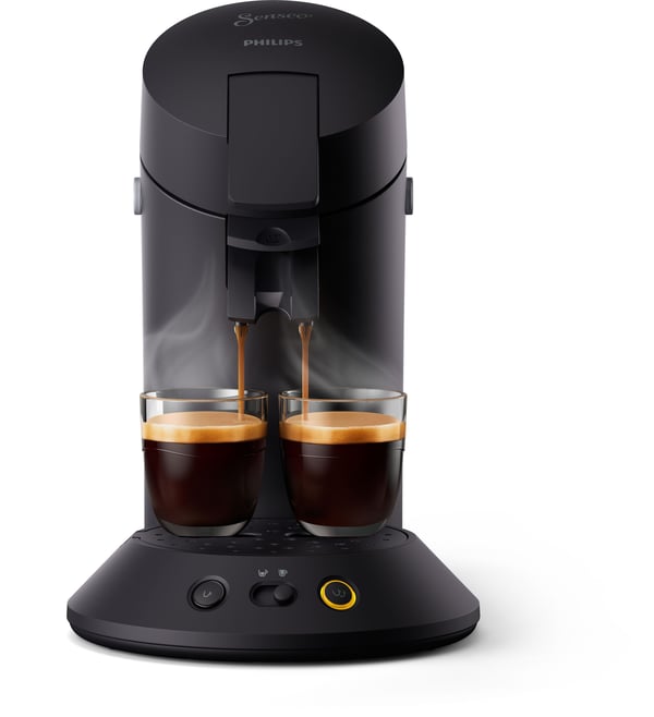Kaffebryggare med kapslar - PHILIPS - SENSEO - CSA210/61 - Original Plus - Djup svart