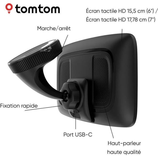 TomTom - GO Expert 6 Plus - GPS til tunge køretøjer, busser, biler - Ruteplanlægning - TomTom Trafik - Verdenskort