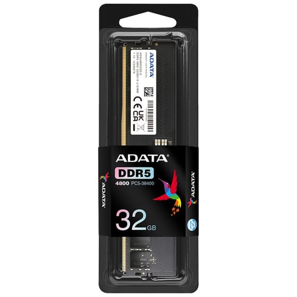 PC RAM-minne 8GB DIMM DDR5 Adata PC5-38400 4800 MHz - svart - TU