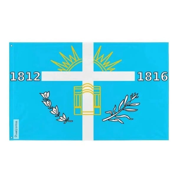 Tucumánflagga – 60 x 90 cm – Hållbar polyester – 2 metalöglor – Inomhus / Utomhus – Pixelforma