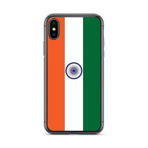 Mobilskal - PIXELFORMA - Indiens flagga - Kompatibel med iPhone X - Mjuk - Stötsäker - Silikon