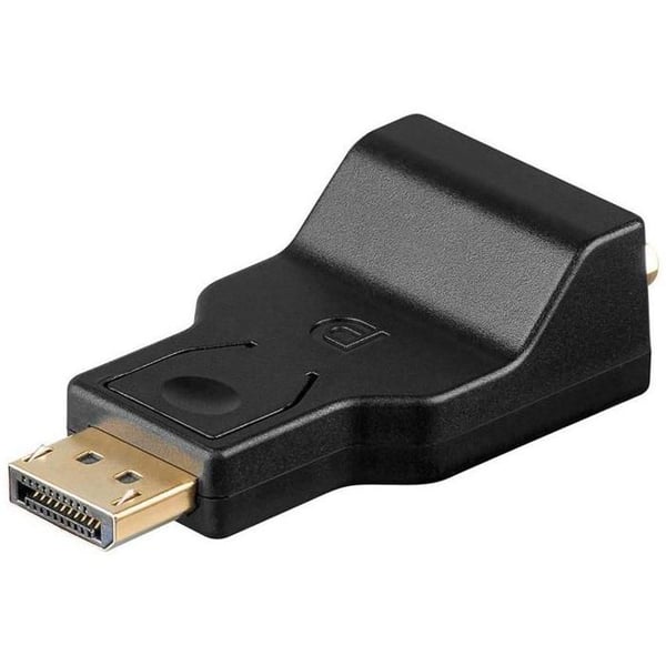 DisplayPort-adapter - goobay - HD-15 (F) till DisplayPort (M) - Låsningsbar kontakt - Svart
