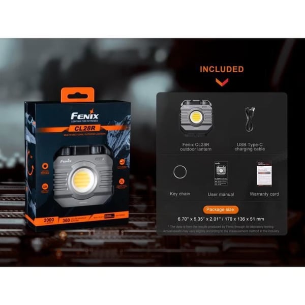 Fenix CL28R Genopladelig arbejds- og udendørslampe 2000 lumen