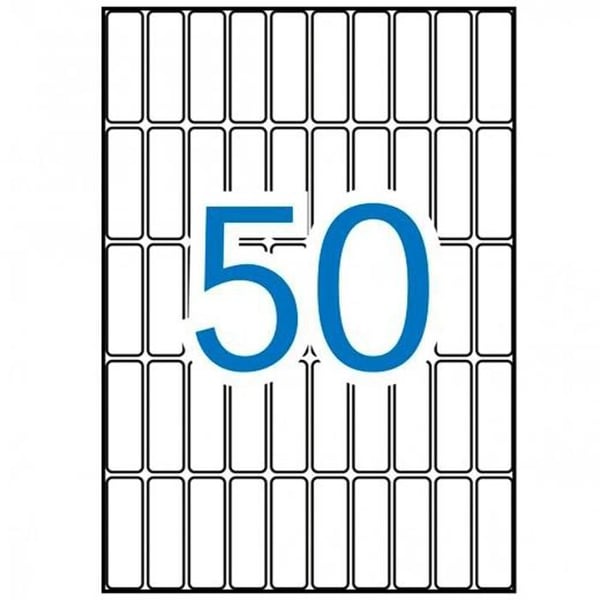 Etiketter - APLI - 13x40mm - Paket med 15 ark - Manuell utskrift - Rundade kanter