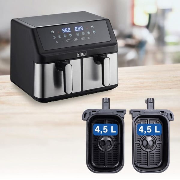 Fritös Utan Olja ELDOM IK1500 9L, 2000W Dual Crisp