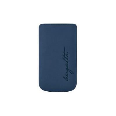Etui läder - BUGATTI - Perfekt sammetslen - Kobaltblå - Mjuk - Kompatibel med Apple iPhone 5