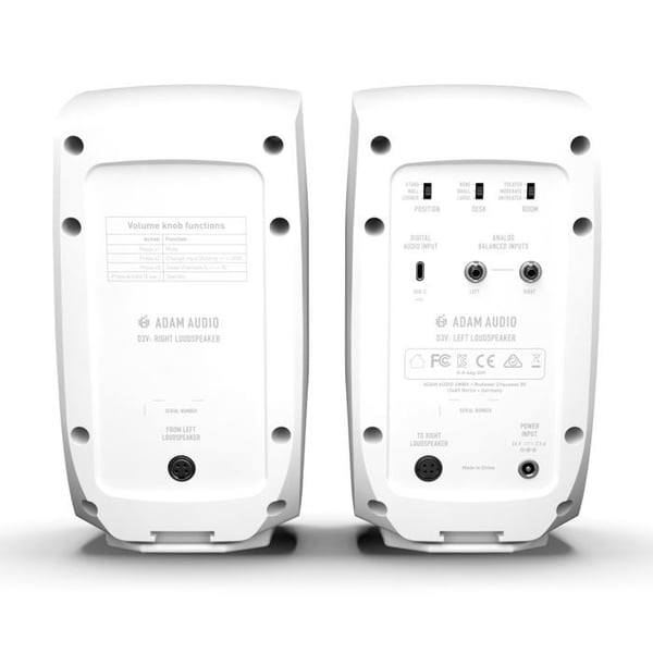 Adam Audio D3V Vit Monitorhögtalare