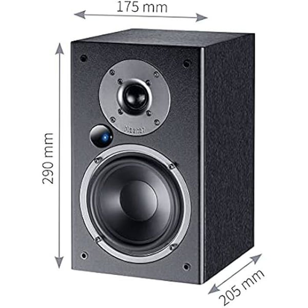Magnat Monitor Reference 2A Bluetooth Stereo Hyllhögtalare med HDMI, Phono Förstärkare, 1 Par, Svart