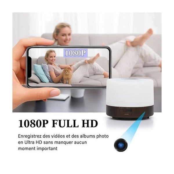 Aromaterapi Diffuser Kamera Spion Wi-Fi Full HD 4K