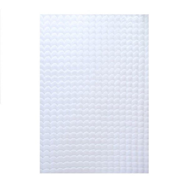 Ayyildiz Halkmatta halkskyddad Vit 140 x 200 cm långhårig, halkskyddad, enfärgad, mjuk och tvättbar, vardagsrum, baksida i