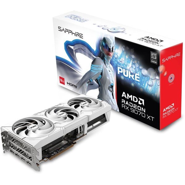 SAPPHIRE - Grafikkort - PURE AMD RADEON™ RX 9070 XT GAMING OC - 16 GB - Dual HDMI / Dual DP