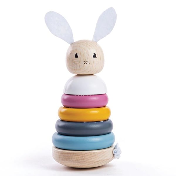 Trä stapelspel - Bigjigs Toys - Kanin - 12 månader - Dimensioner 7,5x19 cm - Blanda