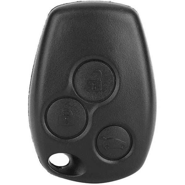 Rubberskin nyckelringfodral till bil med 3 knappar, fjärrkontrollfodral för Renault Logan Sandero