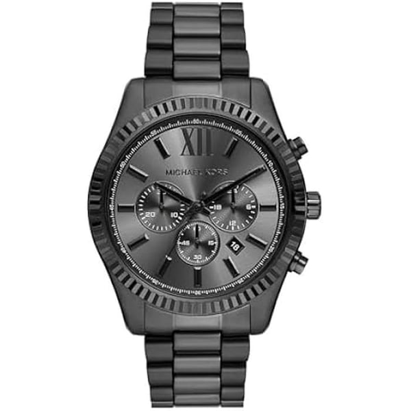 Klocka - MICHAEL KORS - Lexington - 45 mm - Kvarnchronograf - Rostfritt Stål