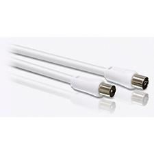 Koaxialkabel - PHILIPS - SWV2516W - Hane-hona - 1,5 m - Nickelpläterade kontakter