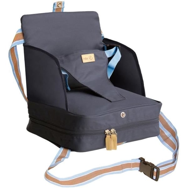 Bebissammare - ROBA - Fällbar - Uppblåsbart säte - Justerbart bälte - 6 månader / 3 år (15 kg) - Marinblå