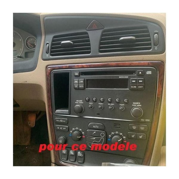 2-DIN anslutningsadapter för Volvo S60 / V70 / XC70 svart