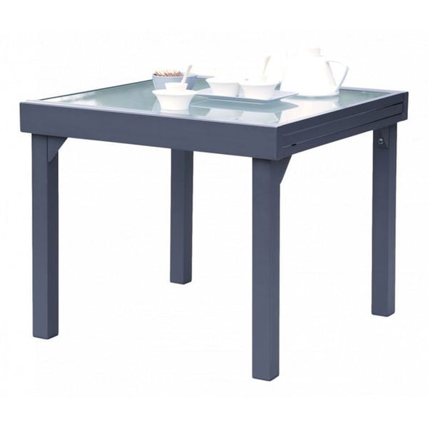 Modulo T 4 / 8 Helglas Antracitgrå Trädgårdsbord Wilsa Garden