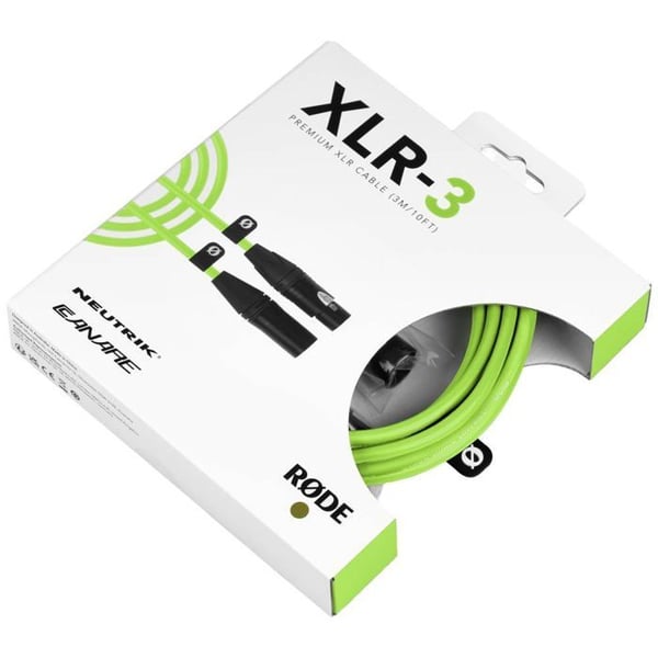 Rode XLR3M-G XLR Anslutningskabel 3 m grön