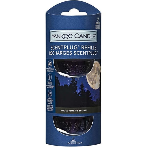 Omladdningsbar elektrisk diffusor - Yankee Candle - Sommarnatt - Blomdoftolja - Avkopplande - Cylindrisk