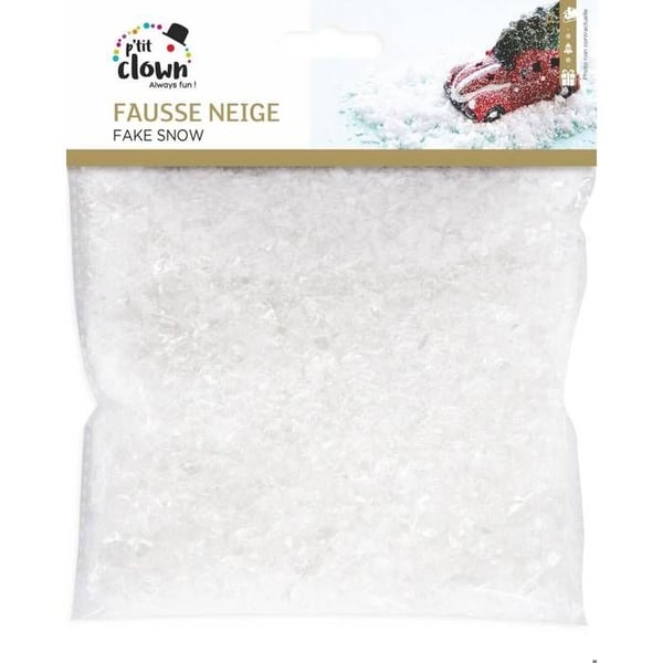 Falsk snö - PTIT CLOWN - 74g - Juldekoration - Vit - Inomhus - Vuxen