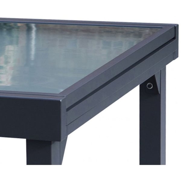 Modulo T 4 / 8 Helglas Antracitgrå Trädgårdsbord Wilsa Garden