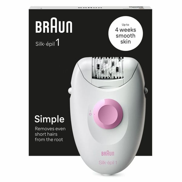 Elektrisk epilator - BRAUN - Silképil 1 1000 - 20 pincetter - SoftLift-teknologi - Kabel