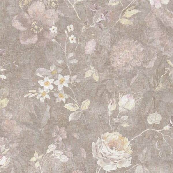 Non-woven tapet från eco Natural Living - A.S. CREATION - naturblommor|vintage|charm - tvättbar och hållbar