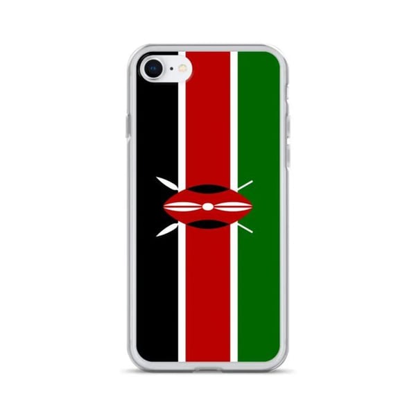 Mobilskal – Kenyas flagga – Kompatibel med iPhone 6S – Mjuk fodral – Slitstark och stöttålig – Silikon – Pixelforma