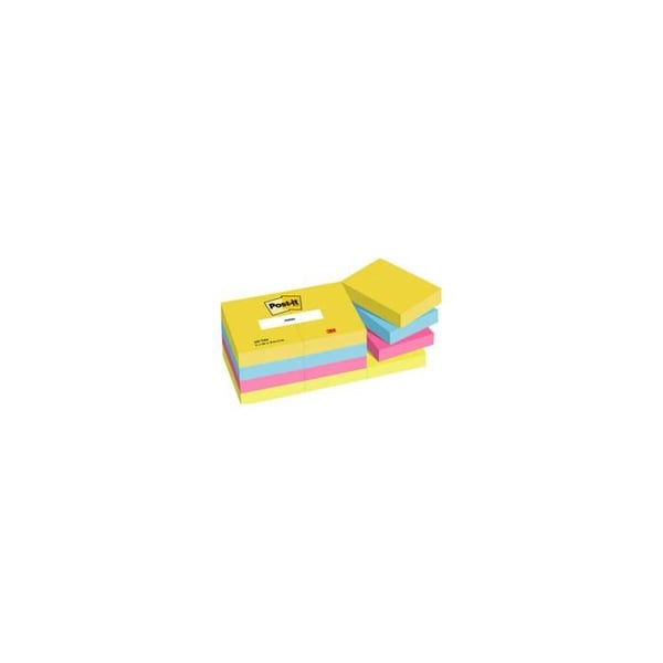 Självhäftande anteckningsblock - POST-IT - Energetic Collection - 51 x 38 mm - 100 ark/block