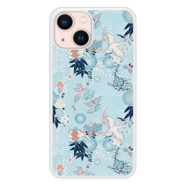 Förstärkt silikonfodral med tryck, kompatibelt med Apple iPhone 13 Mini Kimono