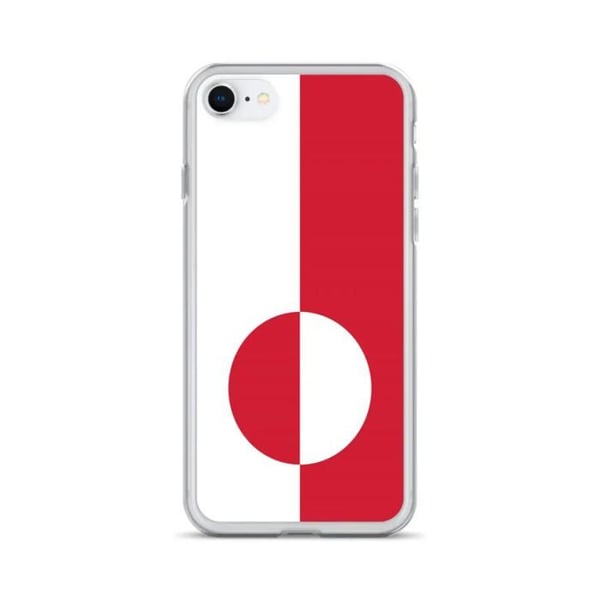 Mobilskal – Grönlandsflagga – Kompatibel med iPhone 6S – Fodral i mjukt material – Slitstarkt och stöttåligt - Silikon - Pixelforma