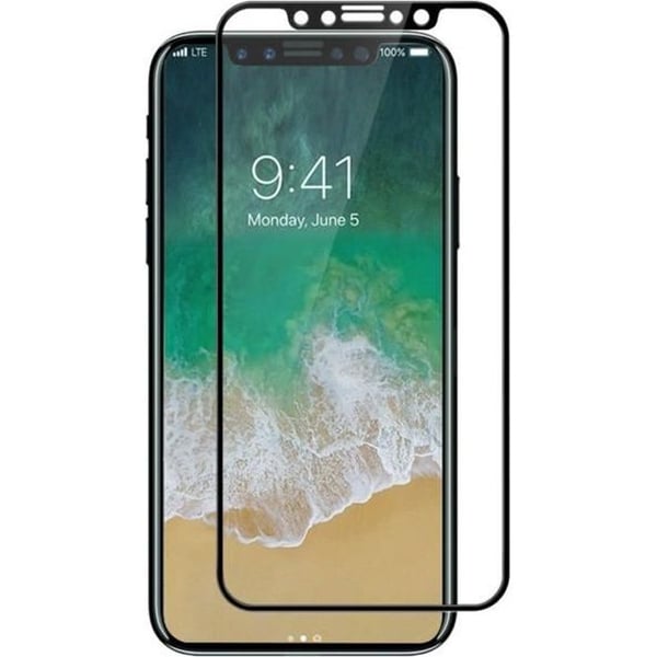 Härdat Glas - Phonillico® - iPhone 11 PRO - Ultra Resistent - Skärmskydd - Svart Kant