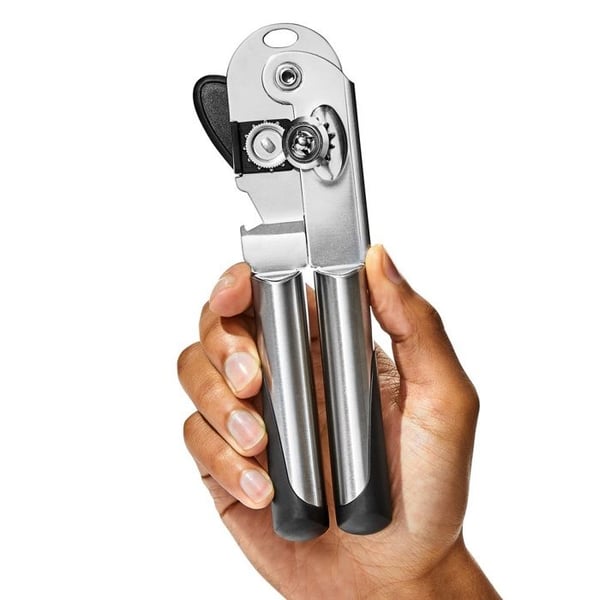 Dåseåbner - OXO - 58081 - Rustfrit stål - Ergonomisk - Indbygget flaskeåbner
