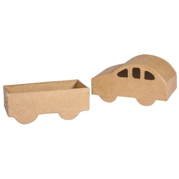 Car pap.maché box, FSC återvunnen 100 %, 12x6,5x6,5cm
