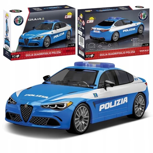 Polisbil - COBI - ALFA ROMEO Giulia Quadrifoglio - 93 delar - 1:35 - Blandat