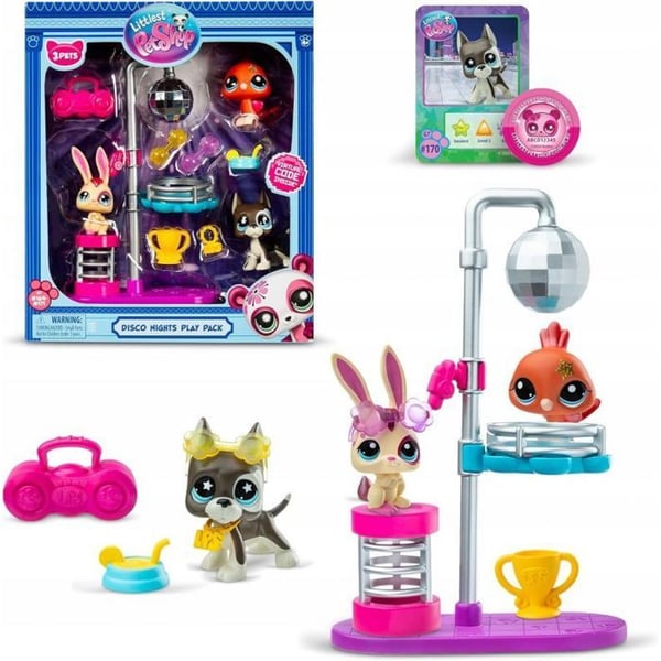 Figur i miniatyr - miniatyrfigur Littlest Pet Shop Spelset Disco Nights